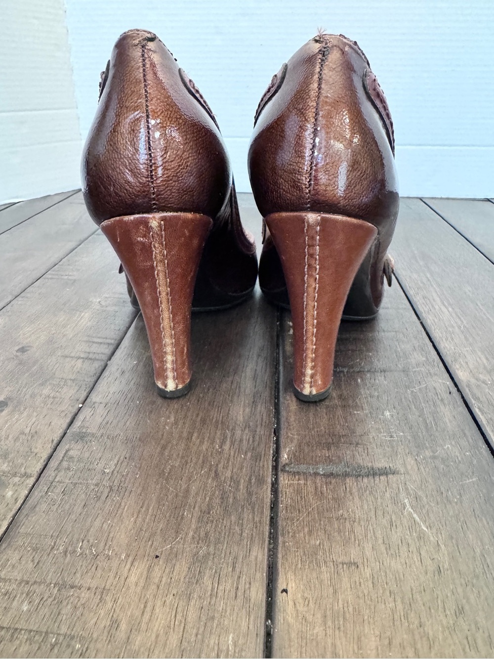 Vtg Cole Haan Mary Jane Stacked Button Strap Pump Heel Women’s Size 5.5 - Picture 7 of 13